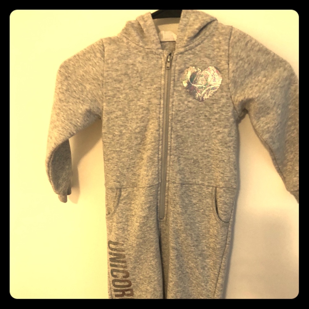 Girls H&M Unicorn Onesie Size 2-4Y